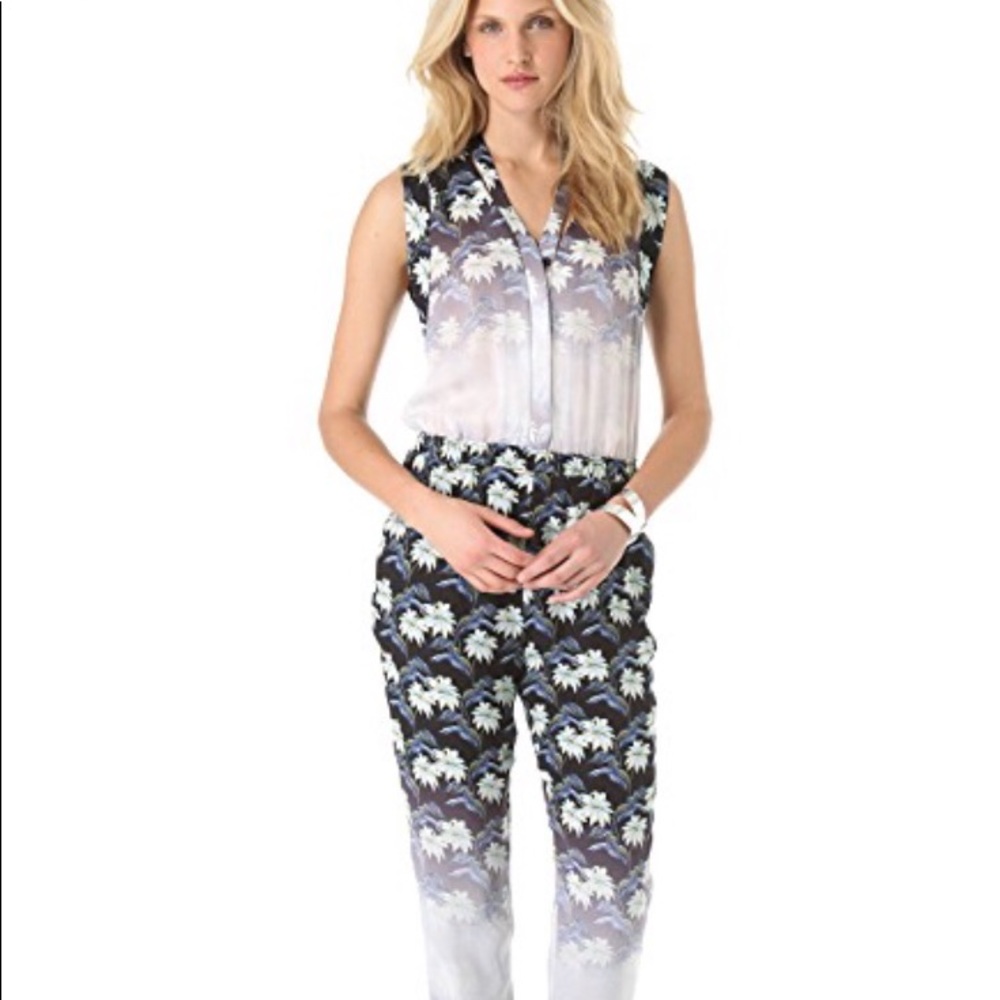 Floral Silk Jumpsuit